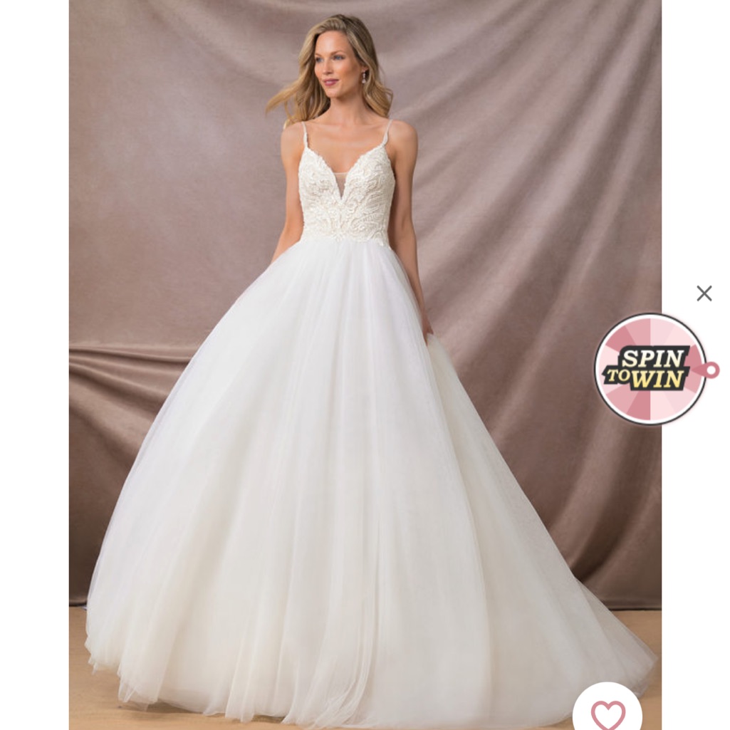 Bnwt Azazie Josette Wedding Gown Size 2 Diamond White
